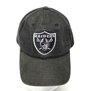 NFL OAKLAND RAIDERS 100% COTTON BLACK BASEBALL HAT CAP UNISEX OS